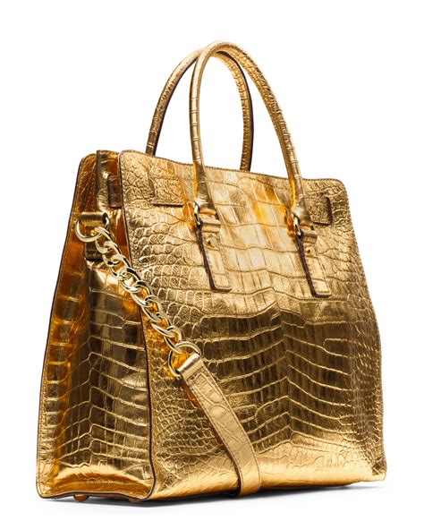 michael kors tote gold|michael kors outlet large tote.